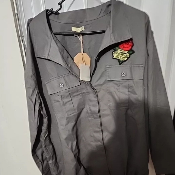 Kori Gray Women's Jacket with Rose Embroidery - Picture 2 of 5